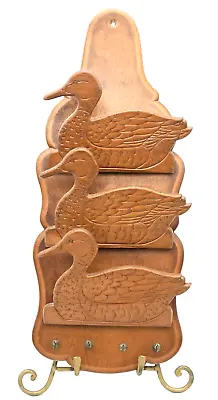 Vintage Duck Mail Key Hook Holder Entry Landing Sorter Organize Front Door Wood • $49.99