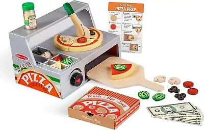 Melissa And Doug Pizza Toy Shop | Wooden Play Food Sets For Children Kitchen • £48.99