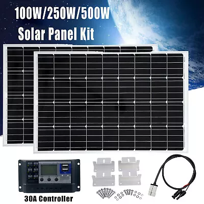 100W 200W 300W 350W Solar Panel Kit 12V Mono Caravan Camping Battery Charging AU • $65