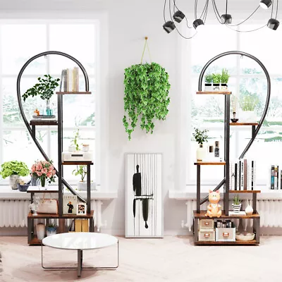 2pcs Half Moon Shaped Plant Stand 6 Tier Premium Metal Plant Shelf Holder Indoor • $97.96