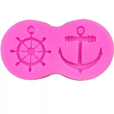 £4.38 • Buy Ship Wheel Anchor Silicone Mold Fondant Gumpaste Cake Muffin Decorating Mould