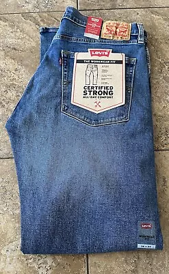 Levi's Men's Workwear Jeans Stretch Straight Leg Blue Size 36 X 34 • $50