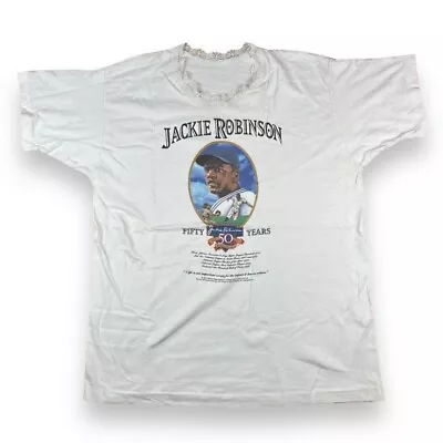 Jackie Robinson T Shirt Vintage XXL Oversized Single Stitch 1997 MLB  • £30