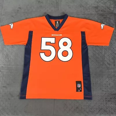 Von Miller Denver Broncos Jersey NFL Team Apparel Orange Boys Youth Large 14/16 • $19