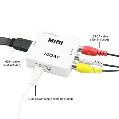 $8.99 • Buy HDMI To AV Adapter Converter Cable CVBS 3RCA 1080P Composite Video Audio White