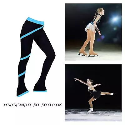 Figure Skating Pants Girls Ice Skating Tights Fleece Warm Trousers 3XS - 3XL • £16.16