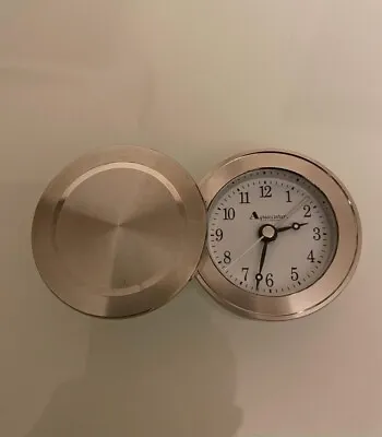 Aquascutum Swivel Lid Travel Alarm Clock Vintage Retro Rare Collectors • £14.99