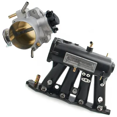Intake Manifold & 70mm Throttle Body For EG EK DA DC2 B16A B16B B17A1 B18C5 • $207.61