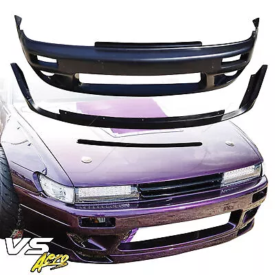 VSaero FRP TKYO V3 Wide Body Front Bumper 3pc S13 2/3dr For Silvia Nissan 89-94 • $648