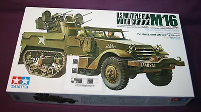 Tamiya M16 Multiple Gun Motor Carriage 1:35 Scale Model AA Half-track Kit MT81. • £54