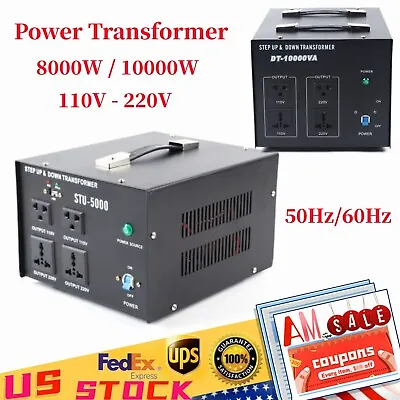 8000W / 10000W Voltage Converter Transformer Step Up Step Down 110V- 220V • $316.35