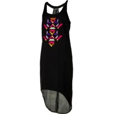 NEW Volcom In My Shoes Maxi Dress Black Graphic Print Women  Medium $50 • $15.99