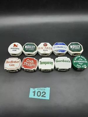 10 Vintage Gin Bottle Pourers Toppers Ceramic Wade Gordon's Tanqueray Booth #102 • £19.99