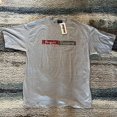 Vintage NWT Jansport Mens  XXL T-shirt  Gray Scarlet Raiders Rutgers University • $14