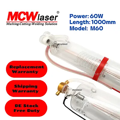 MCWlaser 60W CO2 Laser Tube 1000mm For CO2 Laser Engraver Cutter UK Stock • £251.09