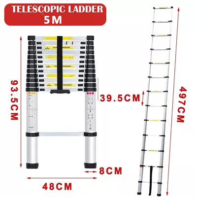 Multi Purpose Aluminum Telescopic Ladder Heavy Duty Folding Extension Step NEW! • $104.26
