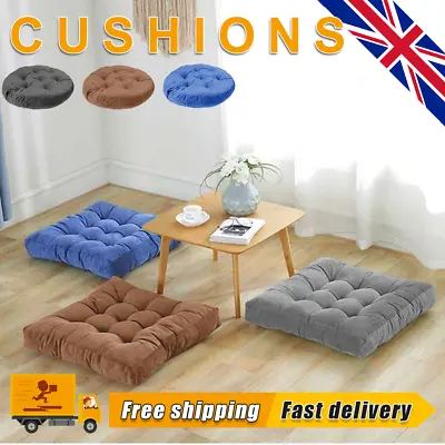 £8.99 • Buy 8cm Thick Cotton Room Floor Cushion Large Square Seat Pad Dining Chair Cushion
