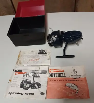 Vintage Mitchell 410 Fishing Reel In Its Original Box W/ Manuals • $78.95