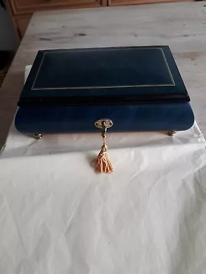 £29.99 • Buy Vintage Italian Wooden Musical Trinket Jewellery Box With Key