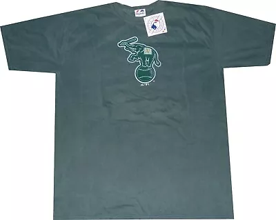 Oakland Athletics Throwback Pigment Dyed Majestic Dark Green Shirt New Tags • $9.95