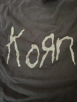 $60 • Buy Vintage Korn Shirt Giant Silver Glitter Size Large (giant Brand Shirt)