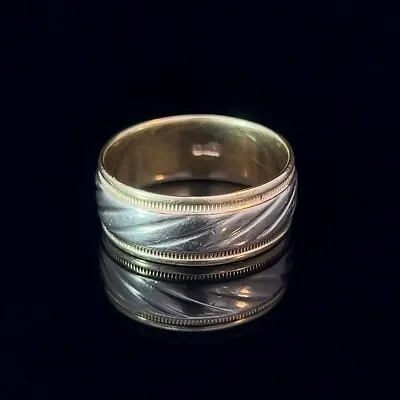 10k 2 Tone Gold Ring 5.4g Size:9 (MI1064001) • $329.99