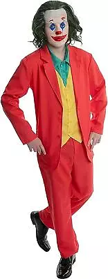 Adult Men's Laughing Man Clown Joker Fancy Dress Costume • £16.49