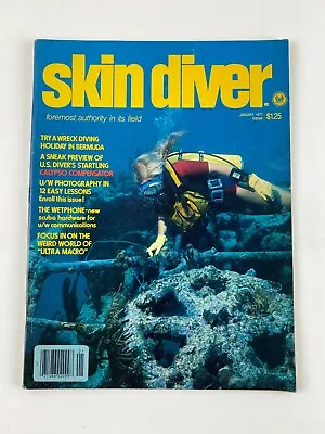 Skin Diver Vintage Magazine 1977 January Bermuda Wreck Photography Wetphone • $8.54