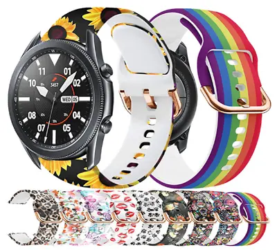 $10.77 • Buy Silicone Painting Watch Band Strap For Samsung Galaxy Watch 46mm SM-R800 R805