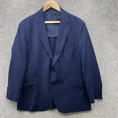 Hackett Blazer Jacket Mens 44 R Blue Wool Blend Single Breast 2 Button Light • £49.99