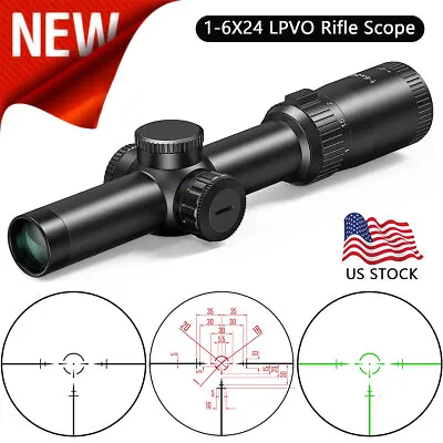 1-6X24 LPVO Rifle Scope SFP Optics Scope Updated R16 MOA Illuminated BDC Reticle • $71.99