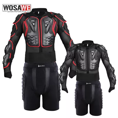 WOSAWE Adult Full Body Motorcycle Armored Jacket Hip Protector Shorts Racing Kit • $23.83