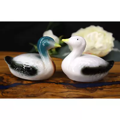 Vintage Mallard Duck Ceramic Salt And Pepper Shaker Set MCM Mid Century Kitchen • $15