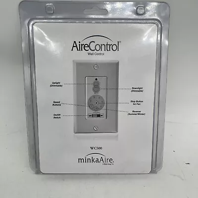 Minka Aire Fan Wall Control Remote WC500 6-Speed Reverse Full Range Light Dimmer • $22.99