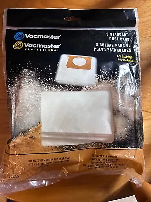 $8.80 • Buy Vacmaster 4-5 Gallon Standard Dry Vacuum Dust Filter Bags 3 Pack VDB45 - NEW