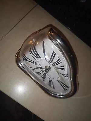 Nice Dali Surrealist Design Style Quartz Melting Clock vgc • £12.99