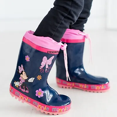 Infants Snow Rains Childrens Wellies Kids Girls Waterproof Wellington Boots Size • £5.99