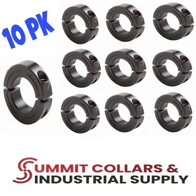 3/4” BORE DOUBLE SPLIT STEEL (10 PCS)CLAMPING SHAFT COLLAR BLACK OXIDE Free Ship • $24.26