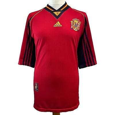 SPAIN 1998/00 Home Football Shirt Jersey Adidas (XL) International Vintage 90s • £59.99