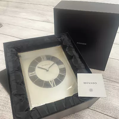 Movado German Clock MSI 172M Chrome Roman Num TESTED NIB Mothers Fathers Day • $69.65