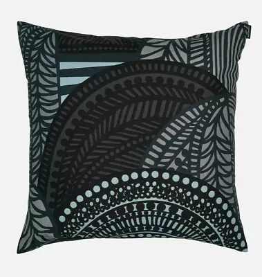 Marimekko Vuorilaakso Pillow Case Cushion Cover Black Gray Finland • $55