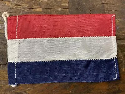 Vintage Cloth Mini FLAG & METAL NETHERLANDS Ensign Merchant Flag 1970's EVC • $12.99