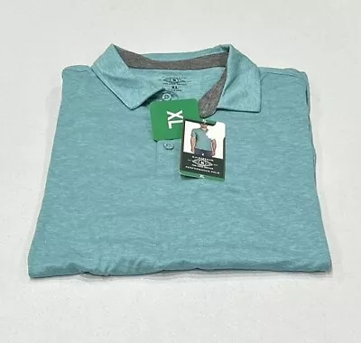 G.H. Bass & Co Men's Performance Polo Short Sleeve T-Shirt Blue Size XL • $19.95