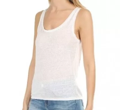 Majestic Paris Extrafine Linen Sheer White Tank; 3 Large • $56