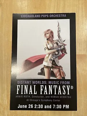Distant Worlds Music From Final Fantasy Promo Rare Small Poster / AD Post Card • $6.99