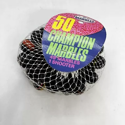 Vintage Marbles 1978 Sealed Bag Champion Marbles Bag Of 49 Marbles And 1 Shooter • $17.60