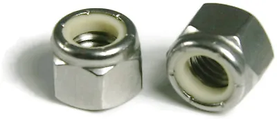 316 Stainless Steel Waxed Nylon Insert Lock Nuts - All Sizes - QTY 25 • $20