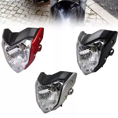 Plastic Motorcycle Headlight Head Light For Yamaha FZ16 YS150 FZER150 Black Red • $53.29