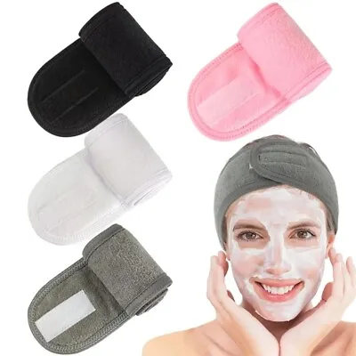 Women Adjustable SPA Facial Headband Bath Makeup Hair Band Headbands For Face UK • £3.59