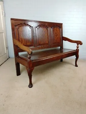 Antique Oak Georgian Hall Settle • £1600
